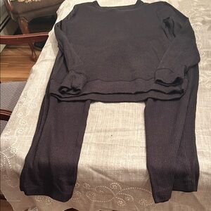 Gilly Hicks Dark Ribbed Knit Top